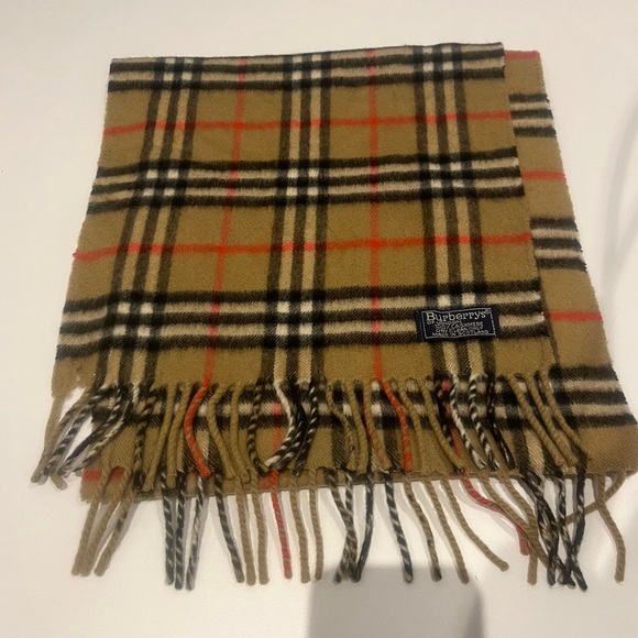 Burberry authentic scarf classic vintage style 100% cashmere nova check - Picture 3 of 8